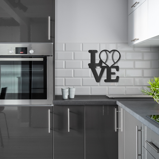 LOVE Baseball/Softball Metal Wall Art