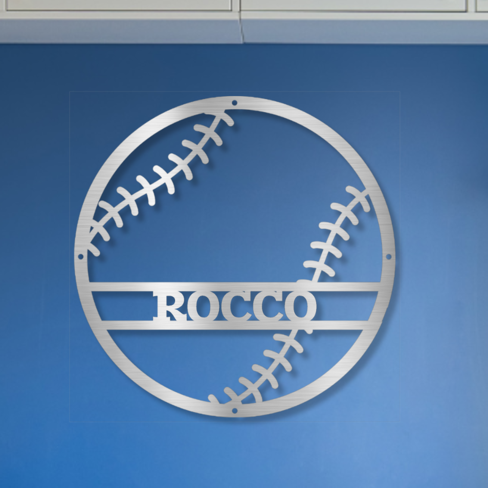 Personalized Metal Baseball & Softball Sign