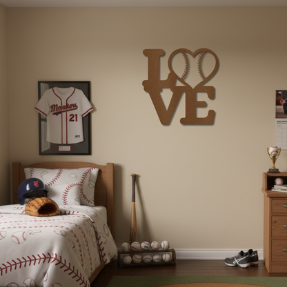 LOVE Baseball/Softball Metal Wall Art