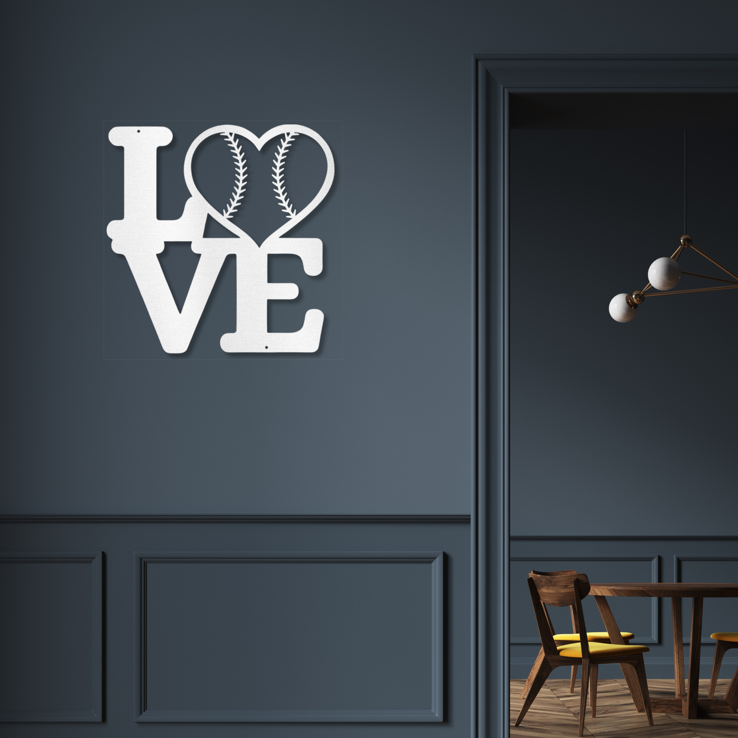 LOVE Baseball/Softball Metal Wall Art