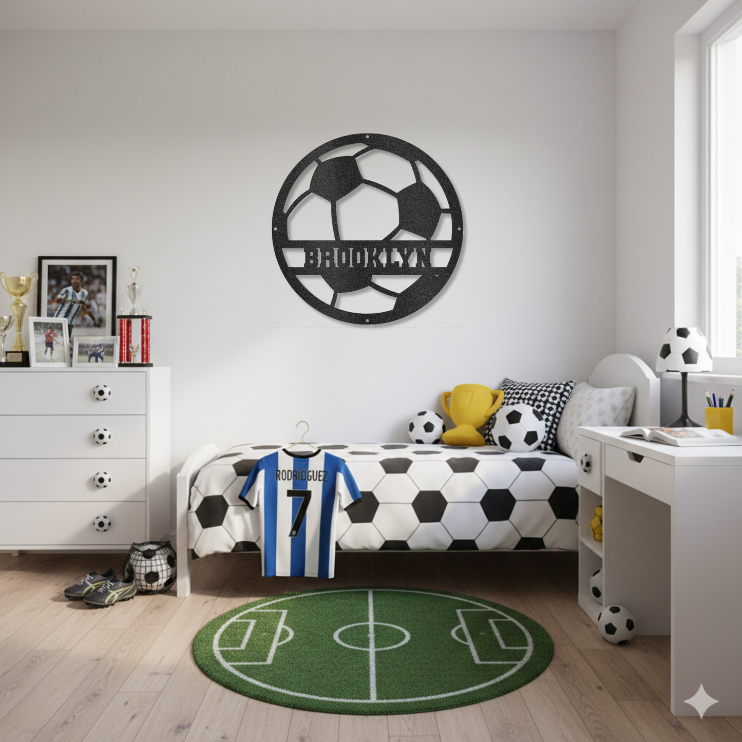 Personalized Metal Soccer Sign