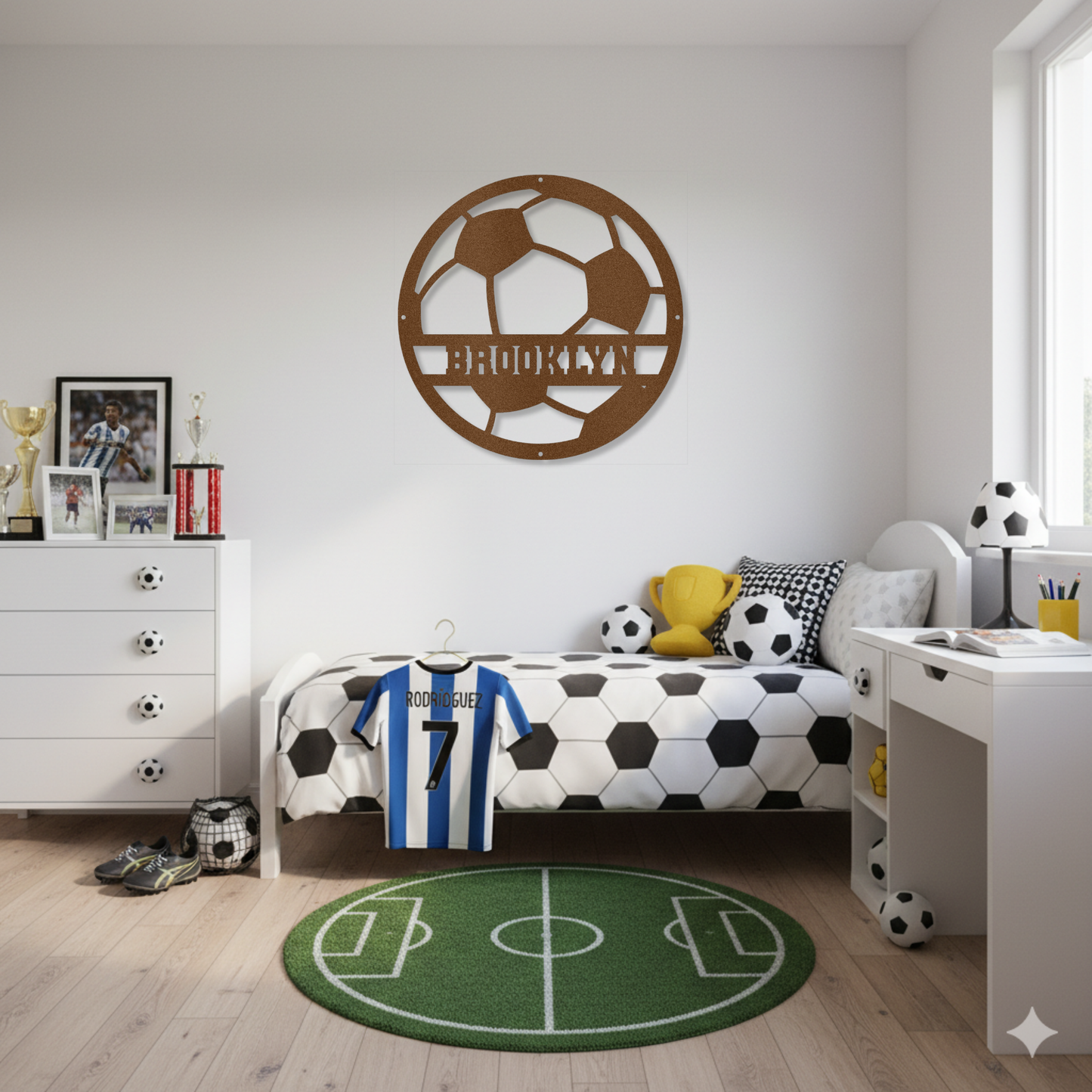 Personalized Metal Soccer Sign