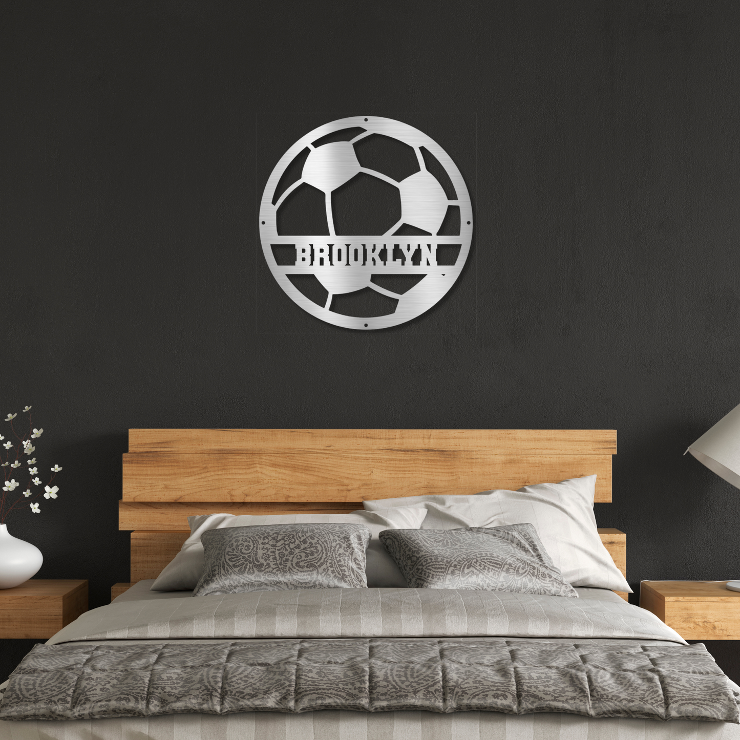 Personalized Metal Soccer Sign