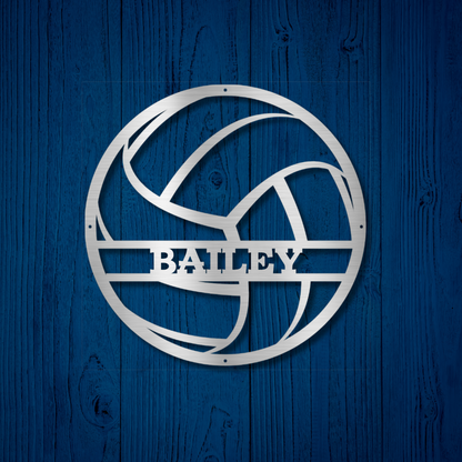 Personalized Metal Volleyball Sign - Design #2