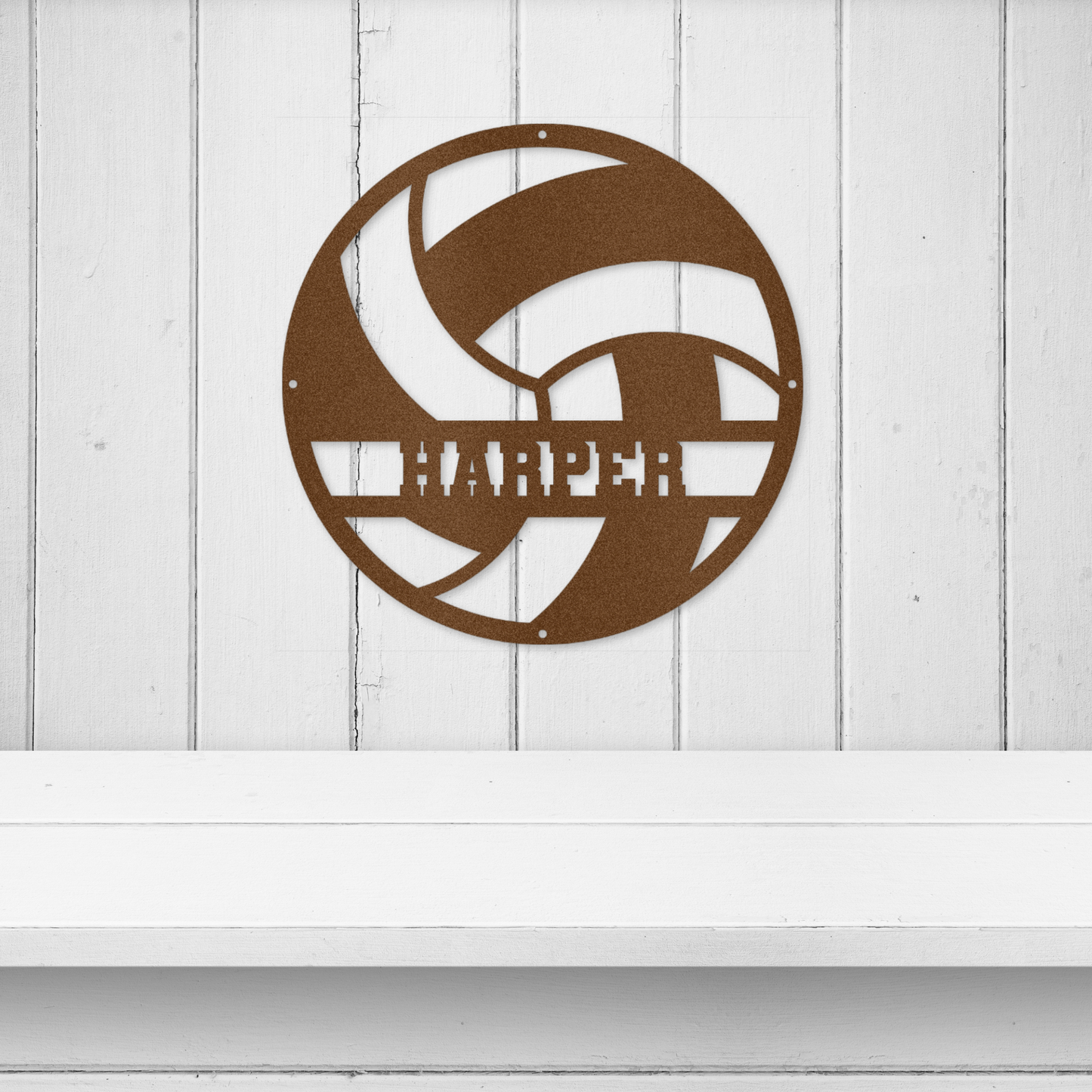 Personalized Metal Volleyball Sign - Design #1