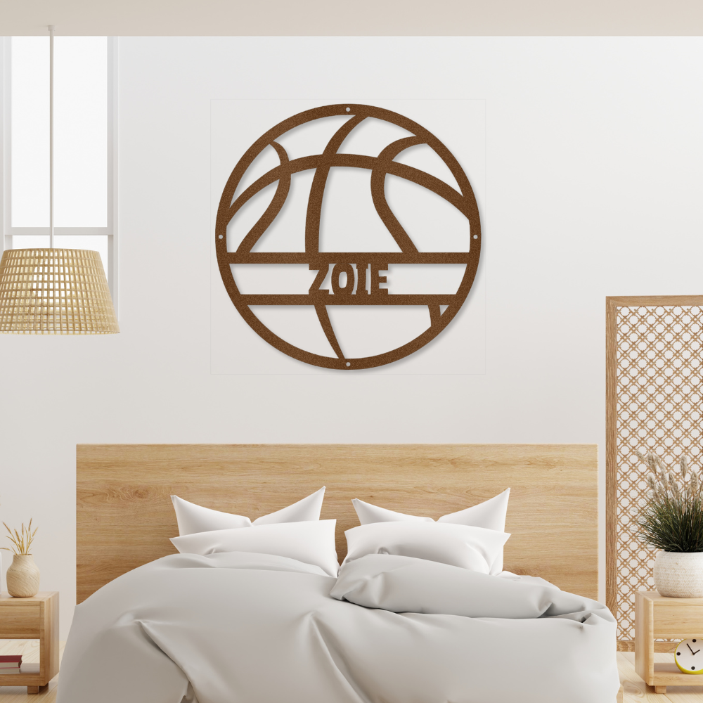 Personalized Basketball Metal Wall Art - Design #1