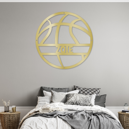 Personalized Basketball Metal Wall Art - Design #1