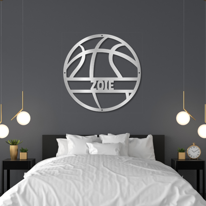 Personalized Basketball Metal Wall Art - Design #1