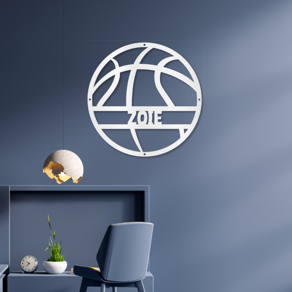 Personalized Basketball Metal Wall Art - Design #1